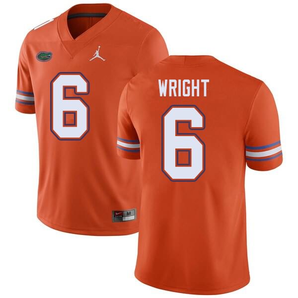 Men's NCAA Florida Gators Nay'Quan Wright #6 Stitched Authentic Jordan Brand Orange College Football Jersey SDF4465QK